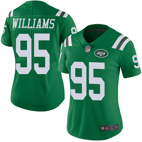 New York Jets Limited Green Women Quinnen Williams Jersey NFL Football #95 Rush Vapor Untouchable->youth nfl jersey->Youth Jersey